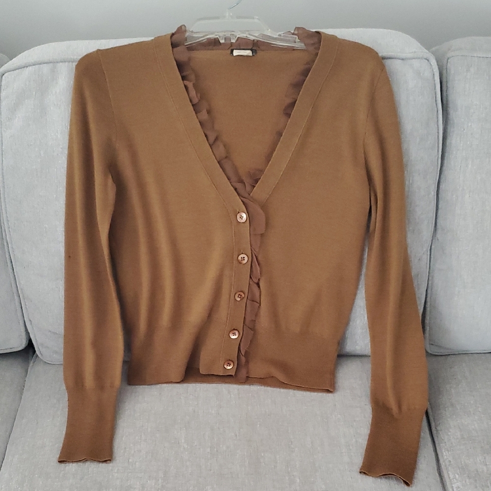 J. Crew Brown Wool Cardigan